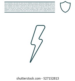 Lightning line icon