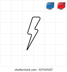 Lightning line icon