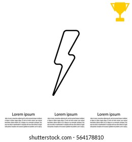 Lightning line icon
