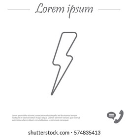 Lightning line icon