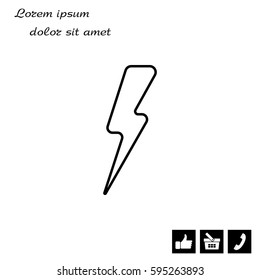 Lightning line icon