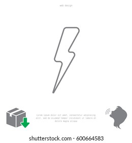 Lightning line icon