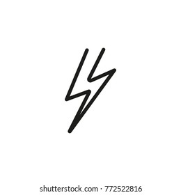 Lightning line icon