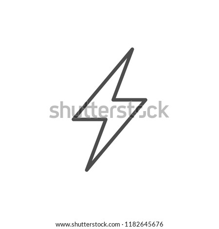 Lightning line icon