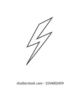 Lightning Line Icon, Energy Icon. Vector Illustration