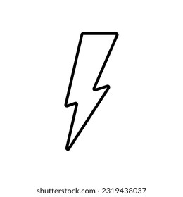 Lightning line icon, logo vector