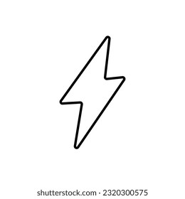 Lightning line icon, logo vector