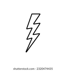 Lightning line icon, logo vector