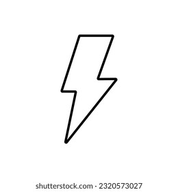 Lightning line icon, logo vector