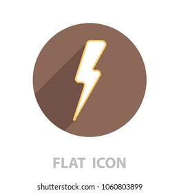 Lightning line icon. vector illustration