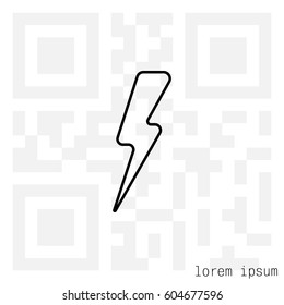 Lightning line icon. vector illustration