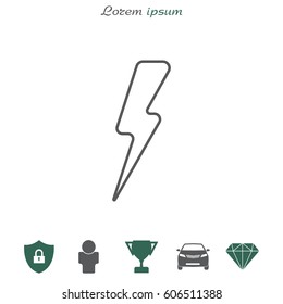 Lightning line icon. vector illustration