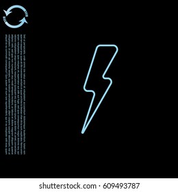 Lightning line icon. vector illustration