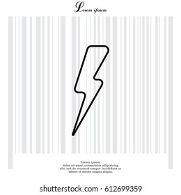 Lightning line icon. vector illustration