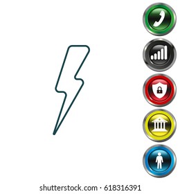 Lightning line icon. vector illustration