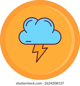 Lightning Line vector Icon Design