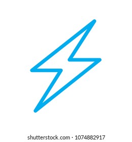 Lightning line vector icon. Symbol from set Icons for your interface. Isolated on white background