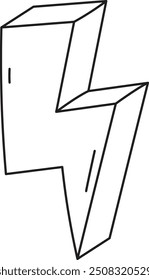 Lightning Lined Doodle Vector Illustration