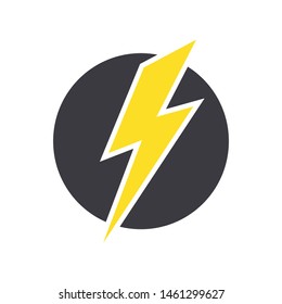 Lightning logo concept. Flash Electric Logo Bolt Energy Company. Thunderbolt symbol. Energy Power electric logo