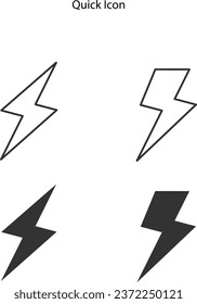 Lightning logo design element. Energy and thunder electricity symbol concept. Power and electric emblem. Flash icon vector template. Power fast speed logotype.
