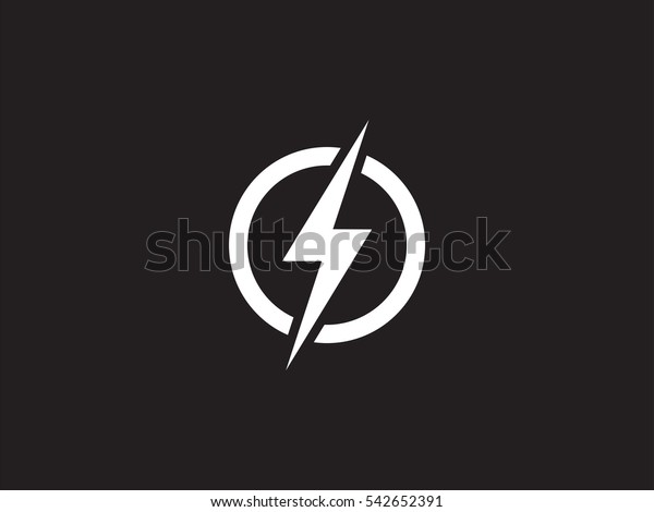 Lightning Logo Design Element Energy Thunder Stock Vector Royalty