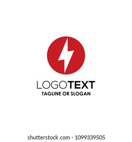 Lightning logo design template. Bolt logo design