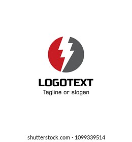 Lightning logo design template. Bolt logo design