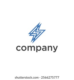 Lightning logo design template. Power energy symbol. Vector illustration.