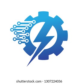 Lightning logo design that is perfect for your company and community logo. with a simple, modern design. Vector EPS 10.