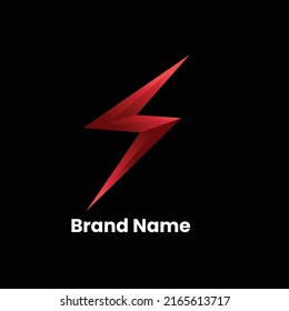 lightning logo design vector. modern logo for electronics company