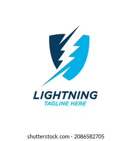 lightning logo design vector template