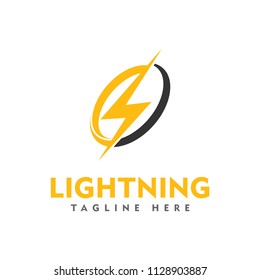 lightning logo, electric logo, thunder logo design