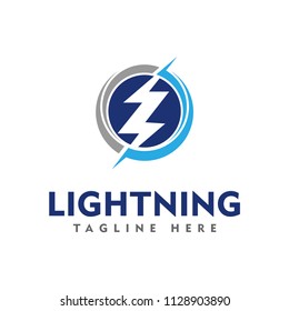 lightning logo, electric logo, thunder logo design