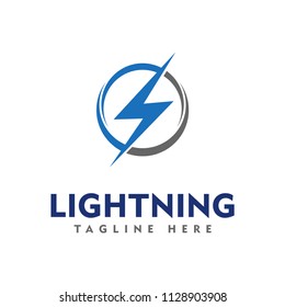 lightning logo, electric logo, thunder logo design