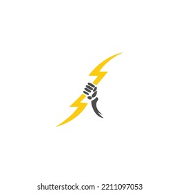 Lightning logo icon design illustration template