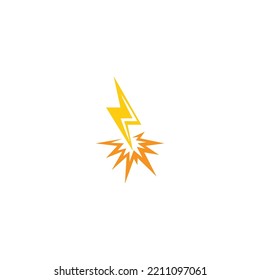 Lightning logo icon design illustration template