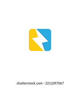 Lightning logo icon design illustration template