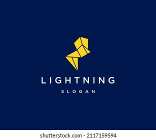 Lightning logo icon design template