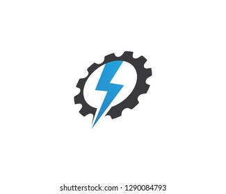 Lightning logo icon illustration