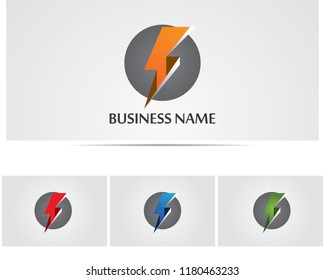 lightning logo icon and symbols