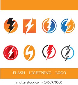 lightning logo icon and symbols
