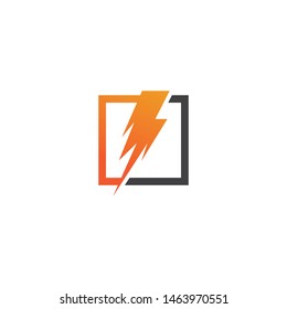 lightning logo icon and symbols
