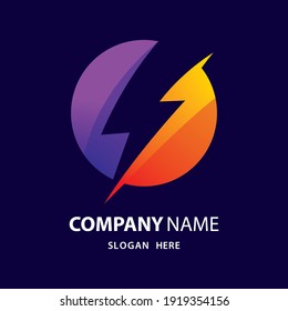 Lightning logo images  vector icon design