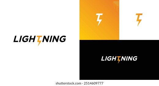Lightning logo inside the tagline (company name)