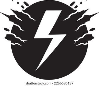 Lightning Logo Monochrome Design Style