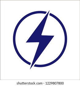 Lightning logo on white background. Eps10 vector.