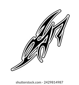 Lightning Logo Patch Apparel Etiqueta engomada de moda y diseño vectorial K16, uso comercial