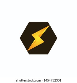 Lightning logo template design illustration
