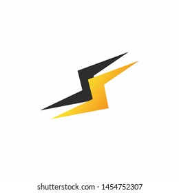 Lightning logo template design illustration