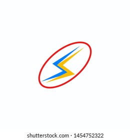 Lightning logo template design illustration